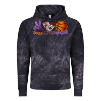 Cloud Black Peace love Basketball Vintage Hoodie - HowdyJamesFarm