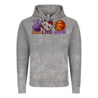 Cloud Rock Peace love Basketball Vintage Hoodie - HowdyJamesFarm