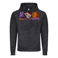 Vintage Black Peace love Basketball Vintage Hoodie - HowdyJamesFarm