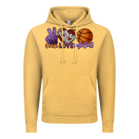 Vintage Mustard Peace love Basketball Vintage Hoodie - HowdyJamesFarm