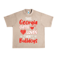 French Oak this georgia cutie loves her bulldogs fun football Urban Heavy Tee - minhPixels