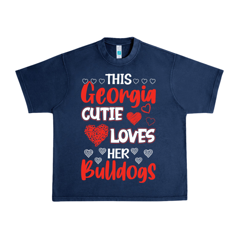 This Georgia Cutie Loves Her Bulldogs Fun Football Urban Heavy Tee by minhPixels | Teevron
