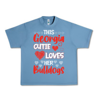 Pebble Blue this georgia cutie loves her bulldogs fun football Urban Heavy Tee - minhPixels