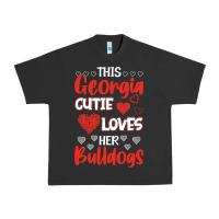 Pigment Black this georgia cutie loves her bulldogs fun football Urban Heavy Tee - minhPixels