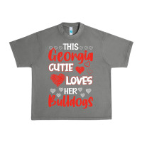 Tornado this georgia cutie loves her bulldogs fun football Urban Heavy Tee - minhPixels