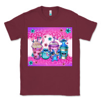 Burgundy stitch coffee cups Classic Tee - Jasminsmagicworld