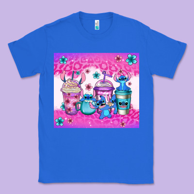 Stitch Coffee Cups Classic Tee Designed By Jasminsmagicworld