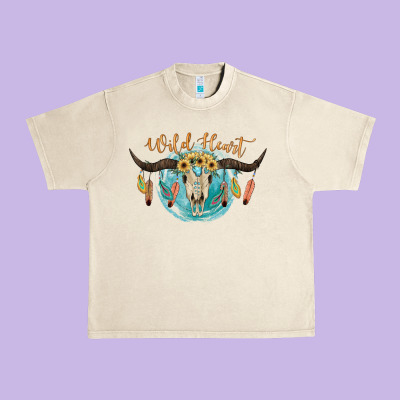 Wild Heart Urban Heavy Tee Designed By Jahusdesignshop