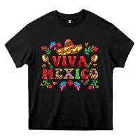 Black viva mexico Heavy Core Tee - LillyAllenDesigns