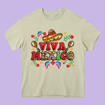 Viva Mexico Heavy Core Tee Designed By Lillyallendesigns