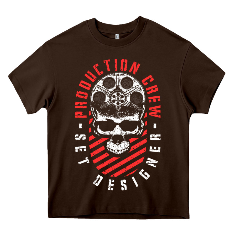 Production Crew Set Designer Movie Film Halloween Skull Heavy Core Tee by minhPixels | Teevron