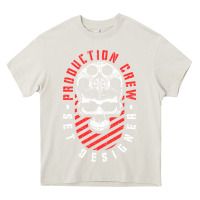 Cream Production Crew Set Designer Movie Film Halloween Skull Heavy Core Tee - minhPixels