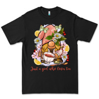 Black just a girl who loves tea gnome Premium Tee - BarkalooDesign