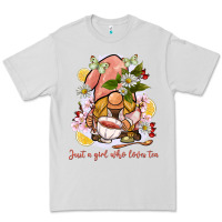 Dove Grey just a girl who loves tea gnome Premium Tee - BarkalooDesign