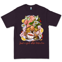 Plum just a girl who loves tea gnome Premium Tee - BarkalooDesign
