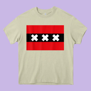 Amsterdam Flag Souvenir Heritage Travel Gift T Shirt Heavy Core Tee Designed By Minhpixels
