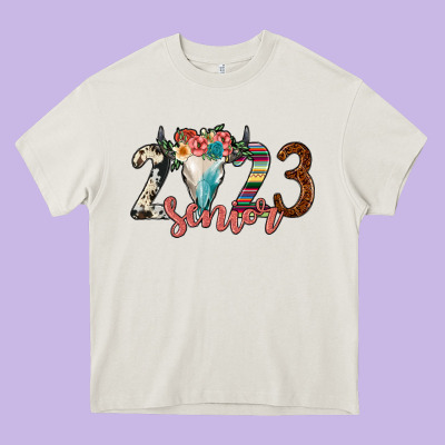 2023 Senior Bull Skull Heavy Core Tee Designed By Jahusdesignshop
