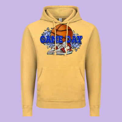 Game Day Basketball Vintage Hoodie Designed By Howdyjamesfarm
