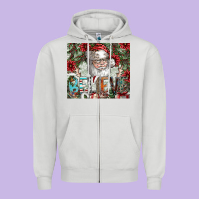 Believe Zipper Hoodie Designed By Cowhidedigitalart