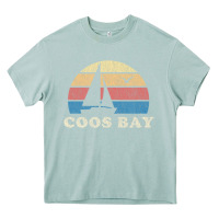 Arona Coos Bay Or Vintage Sailboat 70S Throwback Sunset Heavy Core Tee - minhPixels