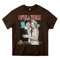Chocolate Brown Captain Tennille Retro Fan Art Design gift Heavy Core Tee - minhPixels