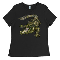 Black alligator Ladies Tee - BarkalooDesign