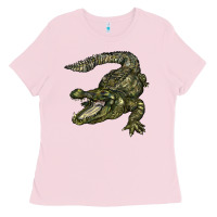 Bubblegum Pink alligator Ladies Tee - BarkalooDesign