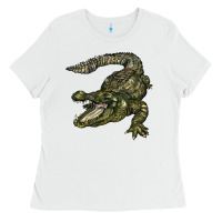 White alligator Ladies Tee - BarkalooDesign