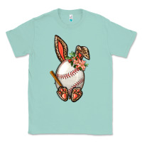 Seafoam Baseball Easter Bunny Classic Tee - NancyCooperArtShop