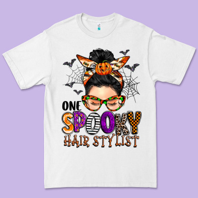 One Spooky Hair Stylist Premium Tee Designed By Barkaloodesign