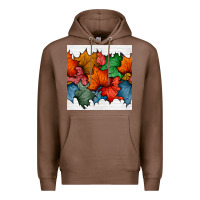 Chestnut autumn  leaves seamless pattern Premium Hoodie - BundleAndBundleShop