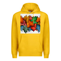 Lemon autumn  leaves seamless pattern Premium Hoodie - BundleAndBundleShop