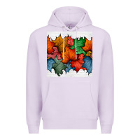 Lilac autumn  leaves seamless pattern Premium Hoodie - BundleAndBundleShop