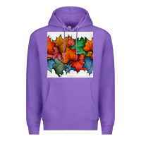 Purple autumn  leaves seamless pattern Premium Hoodie - BundleAndBundleShop