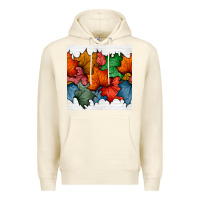 Sandshell autumn  leaves seamless pattern Premium Hoodie - BundleAndBundleShop