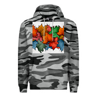 Slate Camo autumn  leaves seamless pattern Premium Hoodie - BundleAndBundleShop