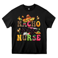 Black nacho average nurse Heavy Core Tee - LillyAllenDesigns