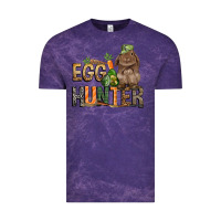 Cloud Purple Egg hunter with rabbit Easter Day Vintage Tee - HowdyJamesFarm