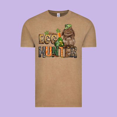 Egg Hunter With Rabbit Easter Day Vintage Tee Designed By Howdyjamesfarm