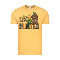 Vintage Mustard Egg hunter with rabbit Easter Day Vintage Tee - HowdyJamesFarm