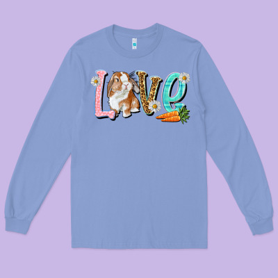 Love Easter Rabbit Easter Day Long Sleeve Tee Designed By Howdyjamesfarm