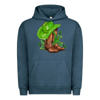 Pigment Midnight Navy green  cowgirl and roses Urban Hoodie - AdoDesignShop