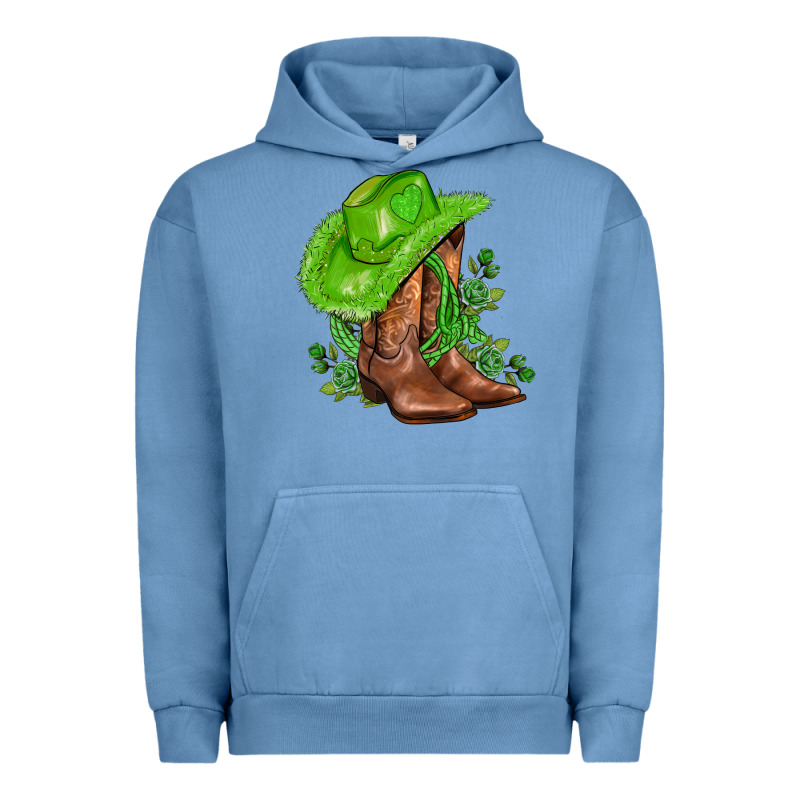 Green  Cowgirl And Roses Urban Hoodie by AdoDesignShop | Teevron