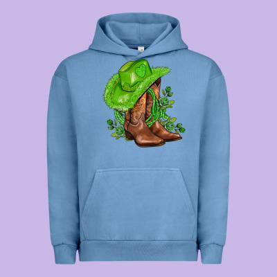 Green  Cowgirl And Roses Urban Hoodie Designed By Adodesignshop