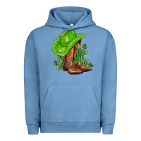 Pigment Pebble Blue green  cowgirl and roses Urban Hoodie - AdoDesignShop