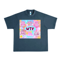 Midnight Navy sarcastic wtf Urban Heavy Tee - TumblerDesignByShophia