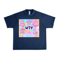 Navy sarcastic wtf Urban Heavy Tee - TumblerDesignByShophia