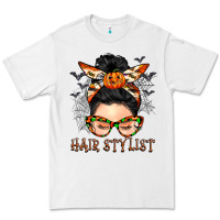 White Hair stylist messy bun Premium Tee - BarkalooDesign