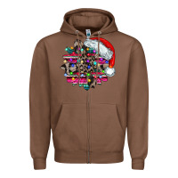 Chestnut serape and leopard christmas Zipper Hoodie - CowhideDigitalArt