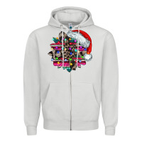 Dove Grey serape and leopard christmas Zipper Hoodie - CowhideDigitalArt